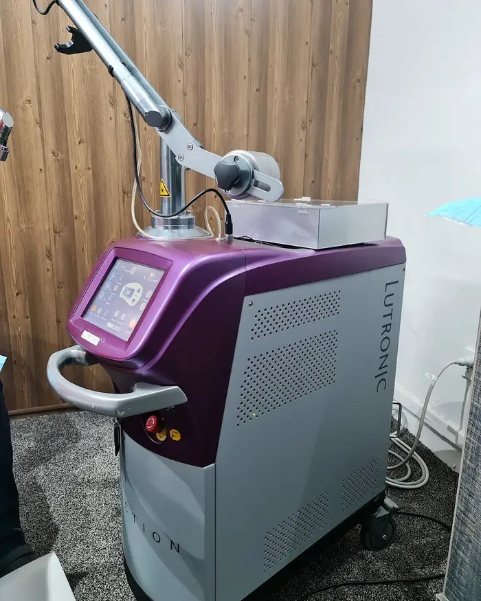 Laser machine in one of the clinic's treatment rooms